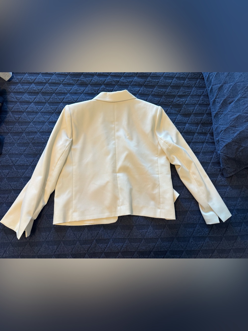 Ann Taylor Light Cream Textured Blazer - Picture 3 of 5